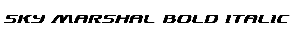 Sky Marshal Bold Italic Font Image