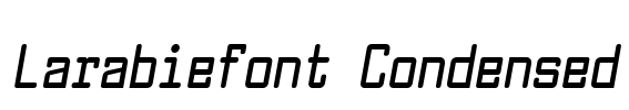 Larabiefont Condensed Font Image