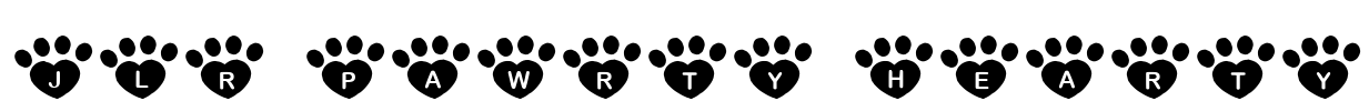 JLR Pawrty Hearty Font Image