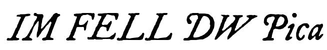 IM FELL DW Pica Font Image