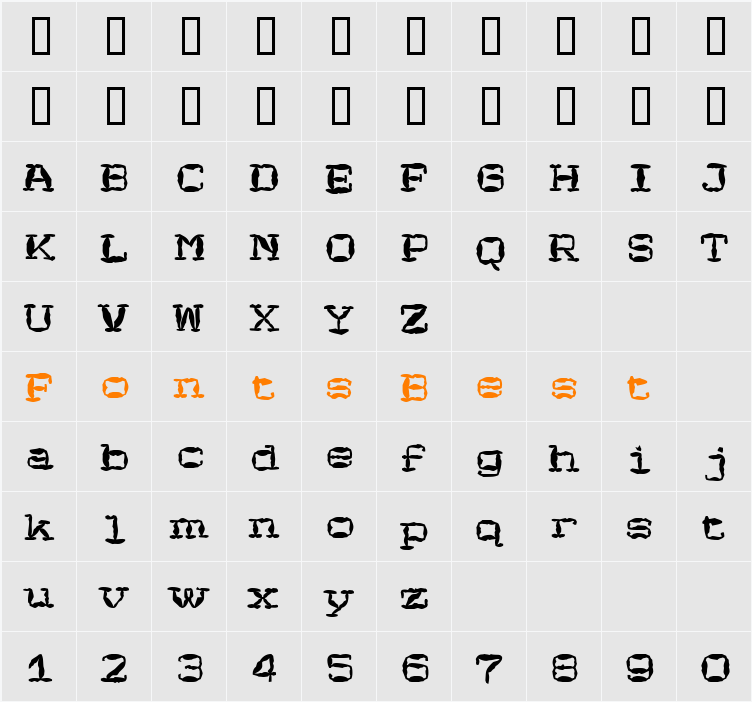 ValManGal Character Map