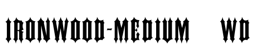 IRONWOOD-Medium Wd Font Image