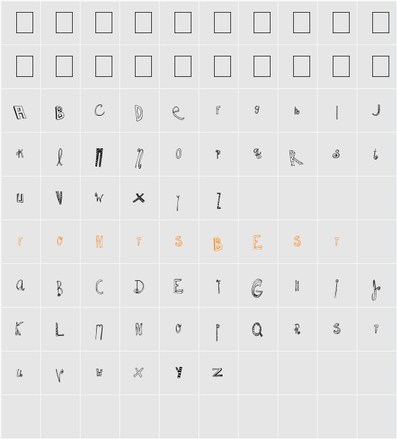 MTF Whacko Character Map