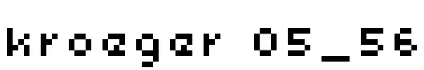 kroeger 05_56 Font Image