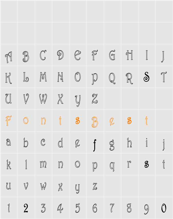 HarringtonHC Character Map