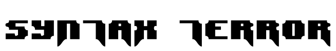 Syntax Terror Font Image