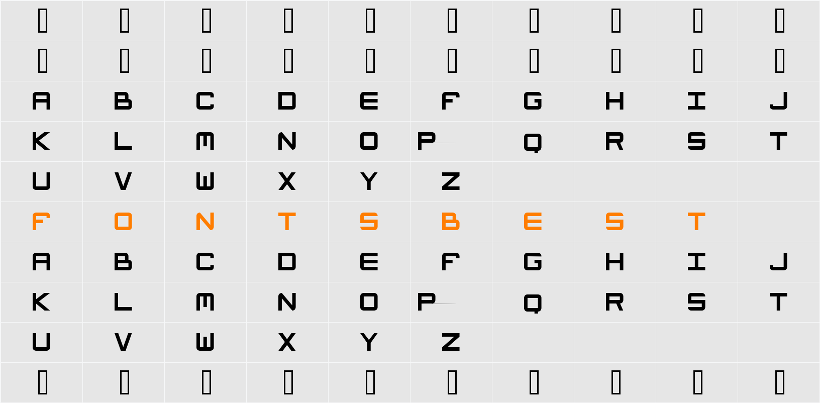 Tycho Character Map
