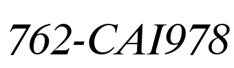 762-CAI978 Font Image