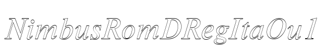NimbusRomDRegItaOu1 Font Image