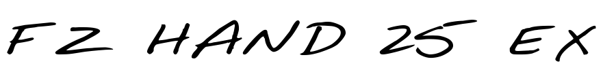 FZ HAND 25 EX Font Image
