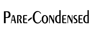 Pare-Condensed Font Image