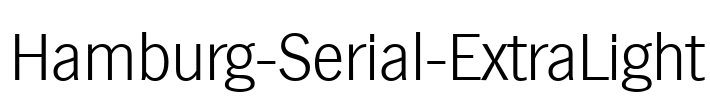 Hamburg-Serial-ExtraLight Font Image