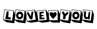 LOVE-YOU Font Image