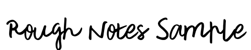 Rough Notes Sample Font Image