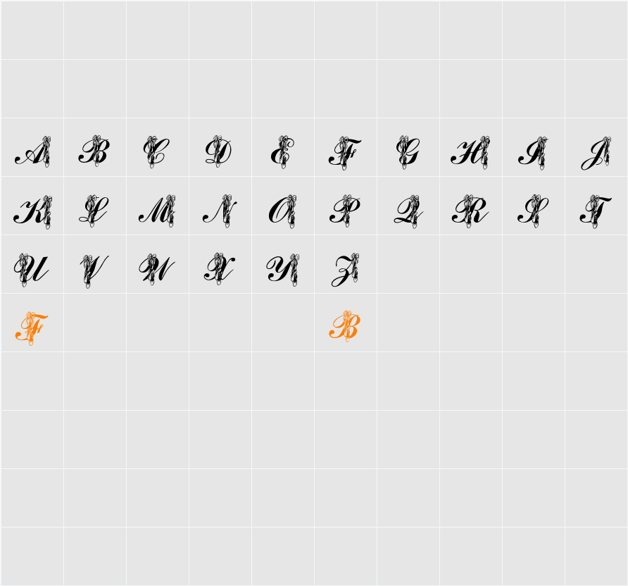 LMS Toe Shoes Character Map