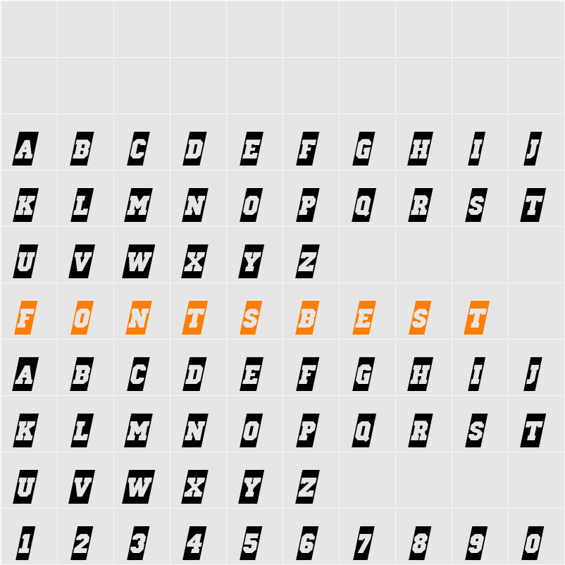a_CampusCmSl Character Map