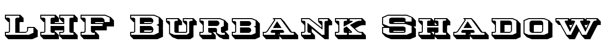 LHF Burbank Shadow Font Image