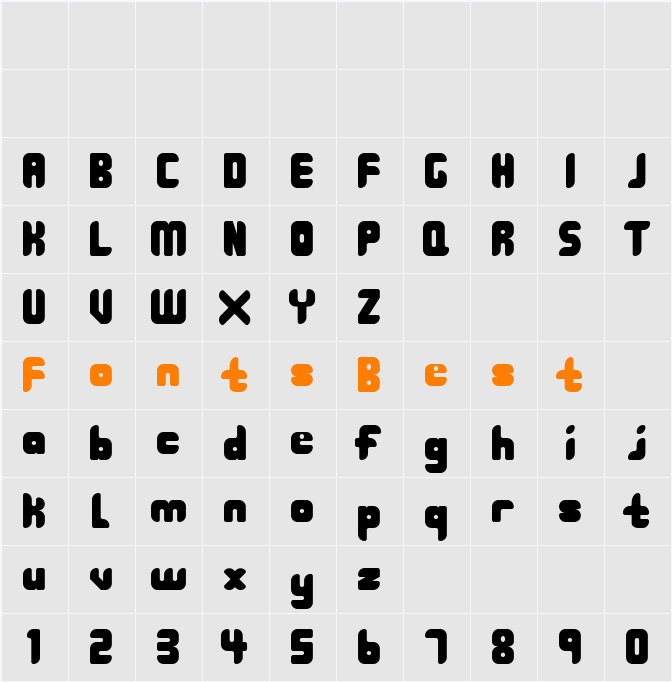 208 Character Map