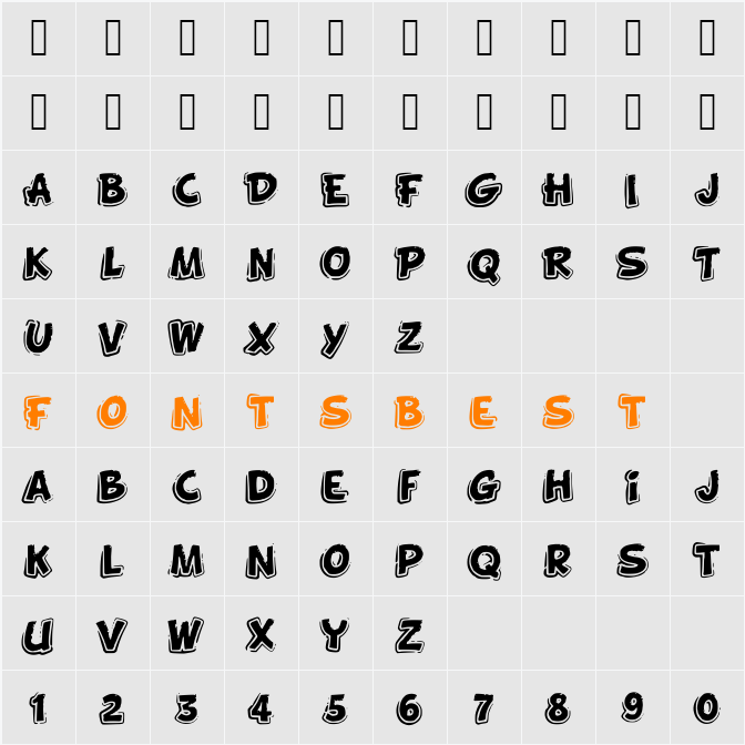 FunnyKid Character Map