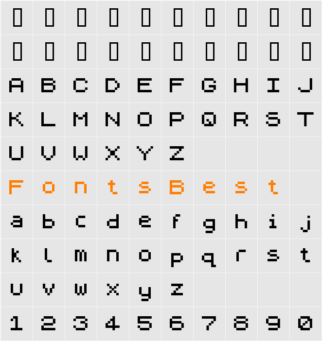 ZXpix Character Map