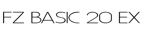 FZ BASIC 20 EX Font Image