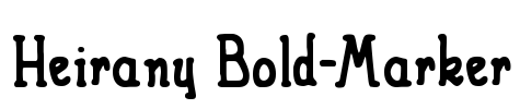 Heirany Bold-Marker Font Image