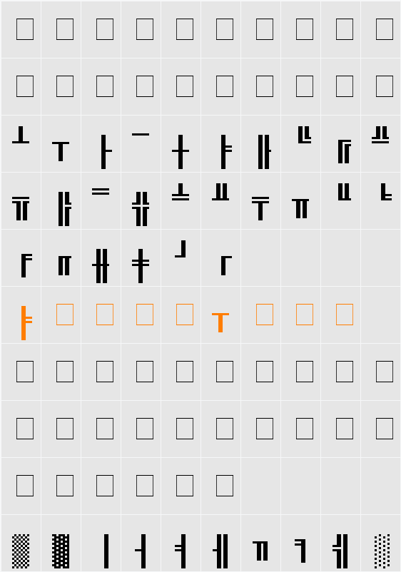 Video Terminal Screen Character Map