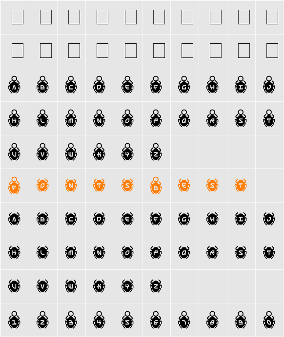 Scarab Solid Character Map