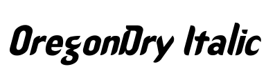 OregonDry Italic Font Image