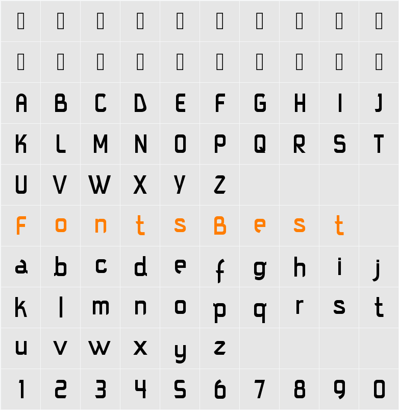 squareiMM Character Map