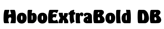 HoboExtraBold DB Font Image