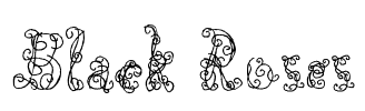 Black Roses Font Image