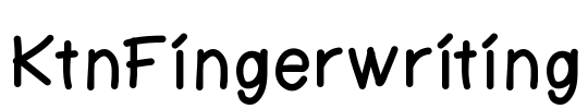 KtnFingerwriting Font Image
