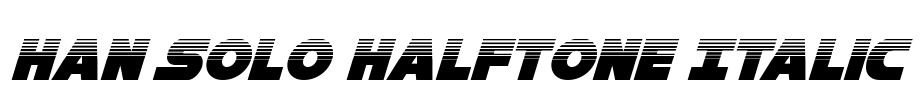 Han Solo Halftone Italic Font Image