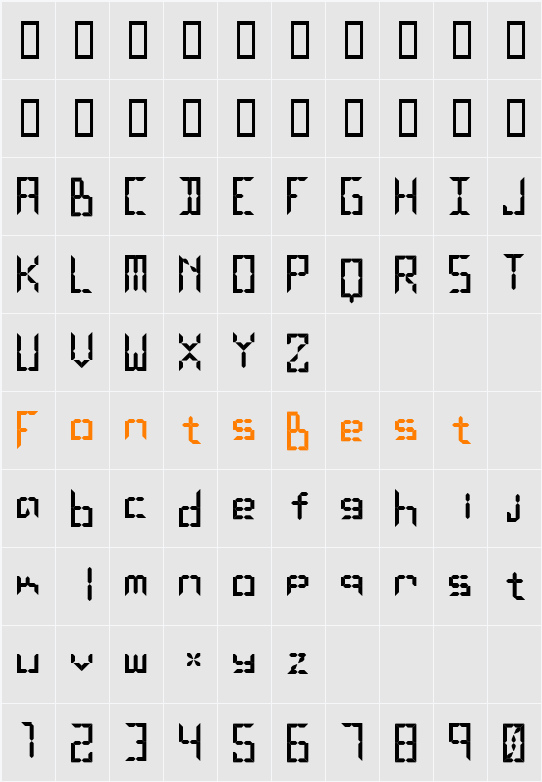 LEaD Lights Character Map