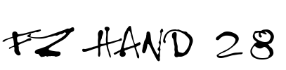 FZ HAND 28 Font Image