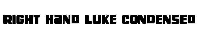 Right Hand Luke Condensed Font Image