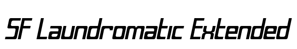 SF Laundromatic Extended Font Image