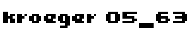 kroeger 05_63 Font Image