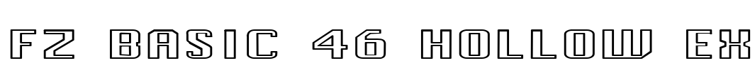 FZ BASIC 46 HOLLOW EX Font Image