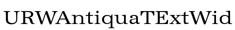 URWAntiquaTExtWid Font Image