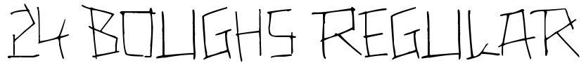 24 boughs Regular Font Image