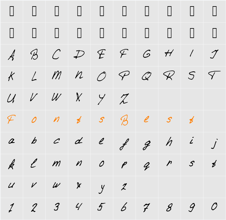 Remi Character Map