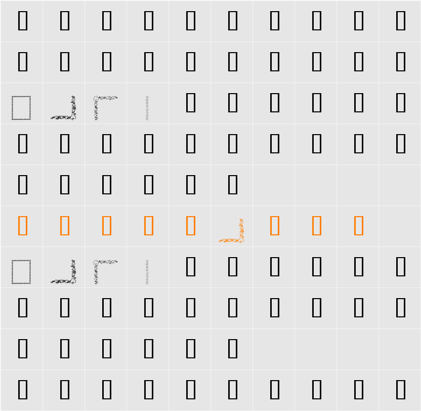 KR St Patricks Frames Character Map
