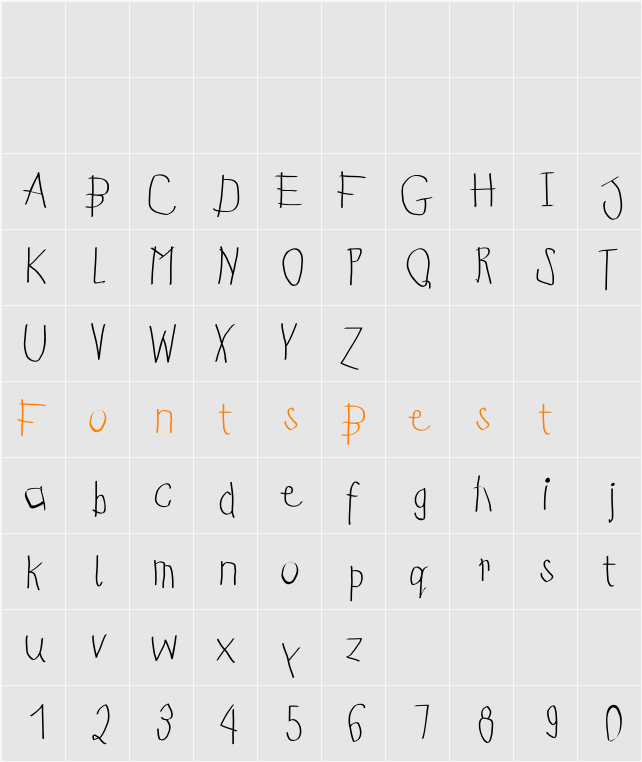 KidsFirstABC Character Map