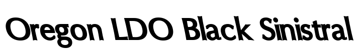 Oregon LDO Black Sinistral Font Image