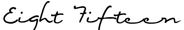 Eight Fifteen Font Image