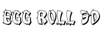 Egg Roll 3D Font Image