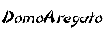 DomoAregato Font Image