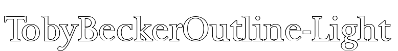 TobyBeckerOutline-Light Font Image